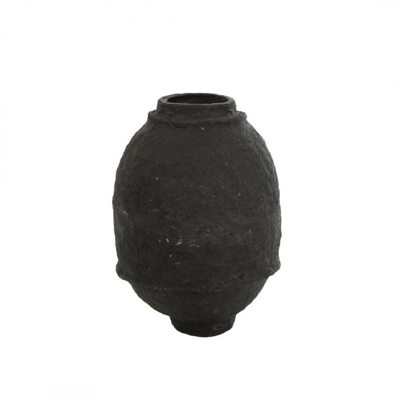 VASE DECOR PAPER MACHE BLACK 60